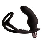 ROCKS-OFF - RO-ZEN RRO ANALPLUG MED VIBRERENDE PENISRING SORT
