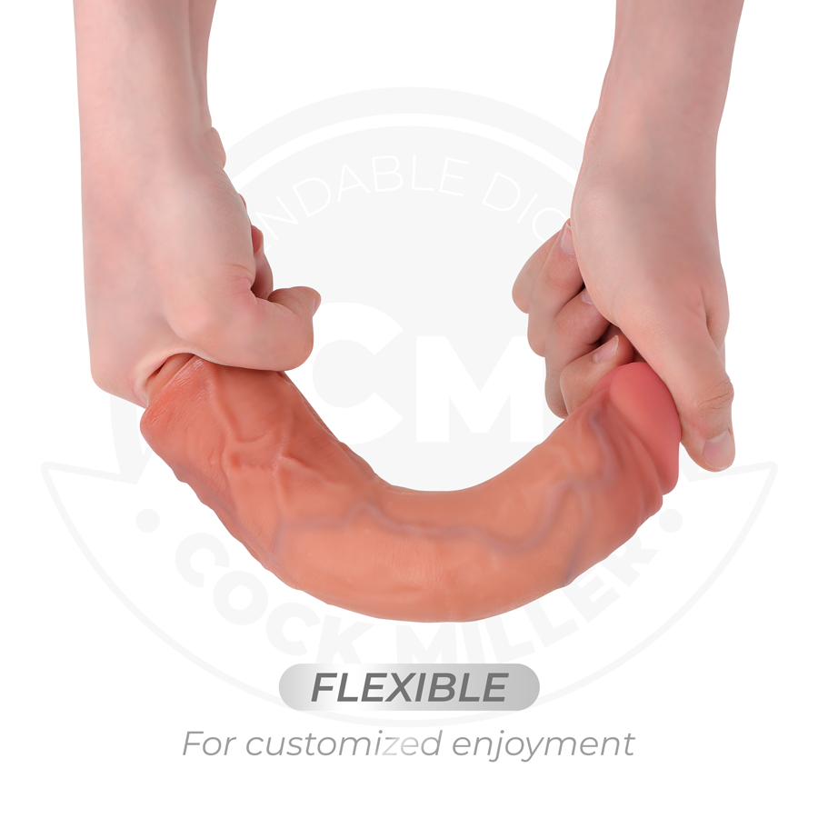 COCK MILLER - REALISTISK DILDO MED SUGEKOP OG FJERNBETJENINGSVIBRATION 20,5 CM