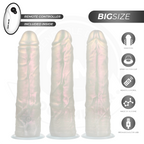 COCK MILLER - DILDO MED SUGEKOP, LYS OG VIBRATION MED FJERNBETJENING HVID 21,5 CM