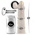 COCK MILLER - DILDO MED SUGEKOP, LYS OG VIBRATION MED FJERNBETJENING HVID 21,5 CM