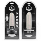 COCK MILLER - DILDO MED SUGEKOP, LYS OG VIBRATION MED FJERNBETJENING HVID 21,5 CM