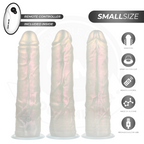 COCK MILLER - DILDO MED SUGEKOP, LYS OG VIBRATION MED FJERNBETJENING HVID 19,5 CM