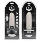 COCK MILLER - DILDO MED SUGEKOP, LYS OG VIBRATION MED FJERNBETJENING HVID 20,5 CM