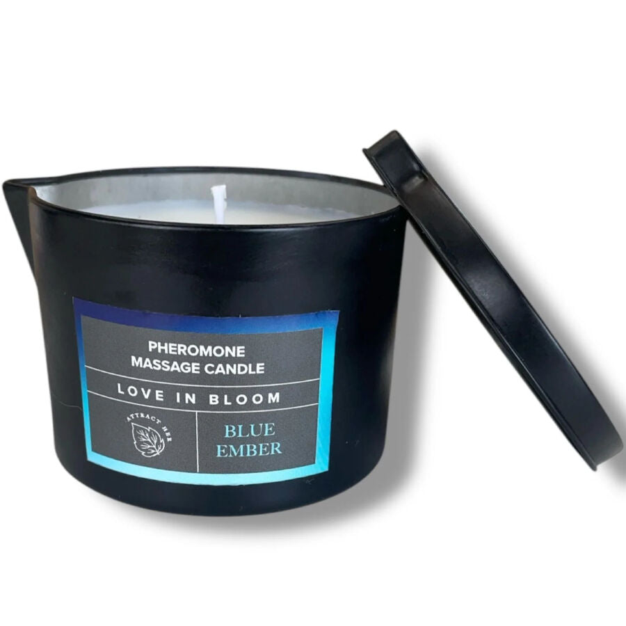 KÆRLIGHEDENS ØJE - BLOOM MASSAGELYS INDICA BLÅ EMBER 150 ML
