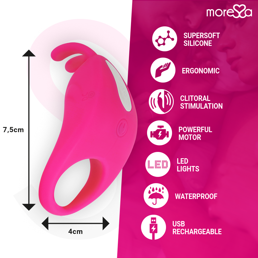 MORESSA - BRAD PREMIUM SILIKONE GENOPLADELIG PINK