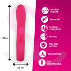 MORESSA - DUSTIN KLITORISUGNING OG KRAFTIG VIBRATION PREMIUM SILIKONE GENOPLADELIG