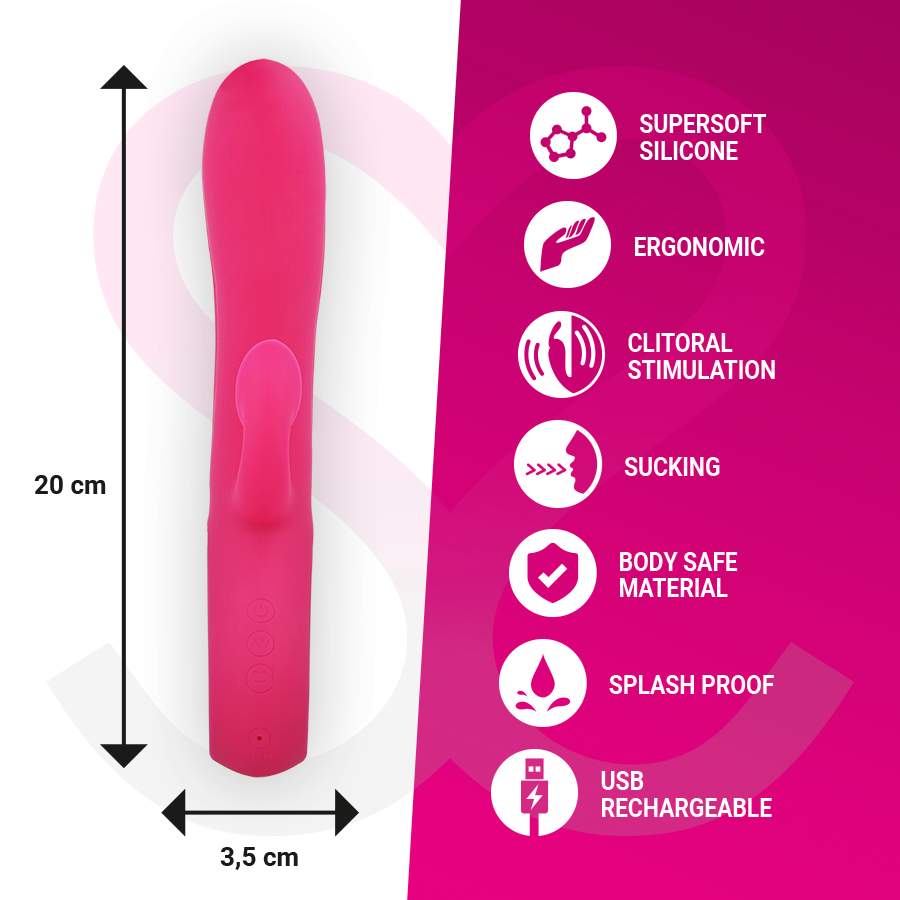 MORESSA - DUSTIN KLITORISUGNING OG KRAFTIG VIBRATION PREMIUM SILIKONE GENOPLADELIG