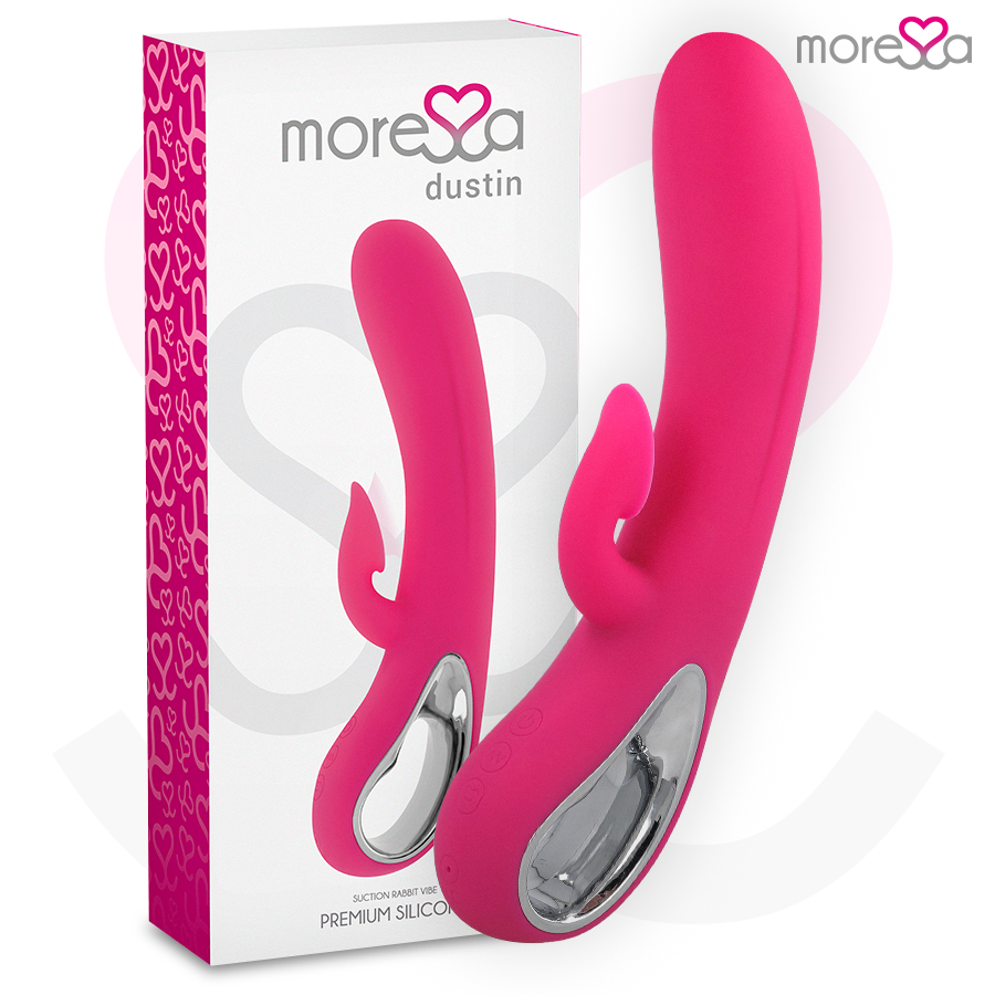 MORESSA - DUSTIN KLITORISUGNING OG KRAFTIG VIBRATION PREMIUM SILIKONE GENOPLADELIG