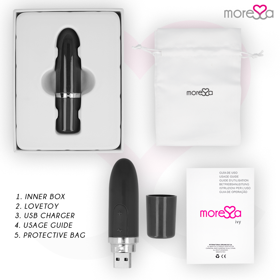 MORESSA - IVY VIBRATOR STIMULATOR REJSE SORT