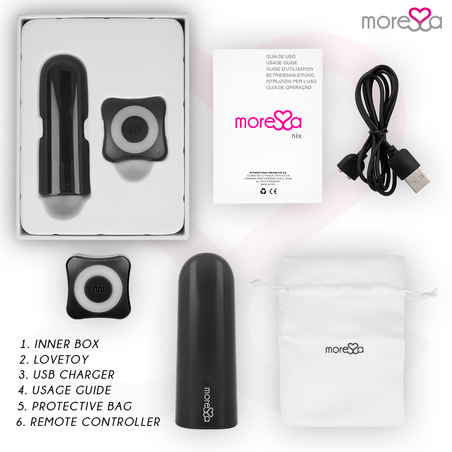 MORESSA - NIX VIBRATOR FJERNBETJENING SORT