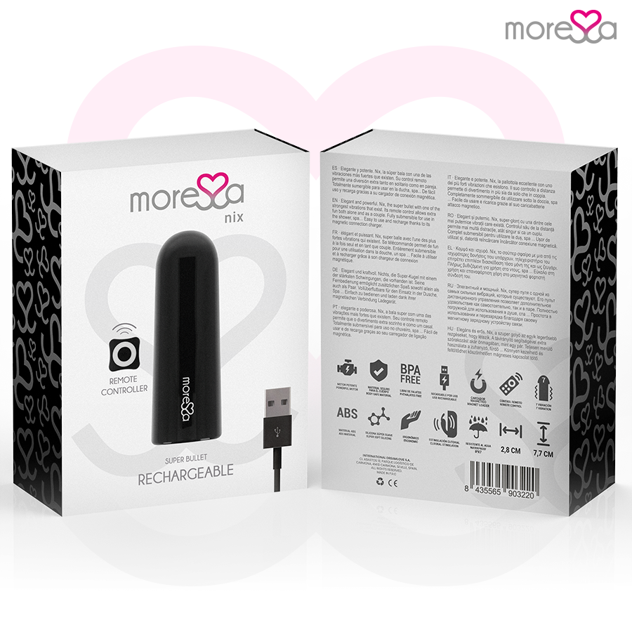 MORESSA - NIX VIBRATOR FJERNBETJENING SORT