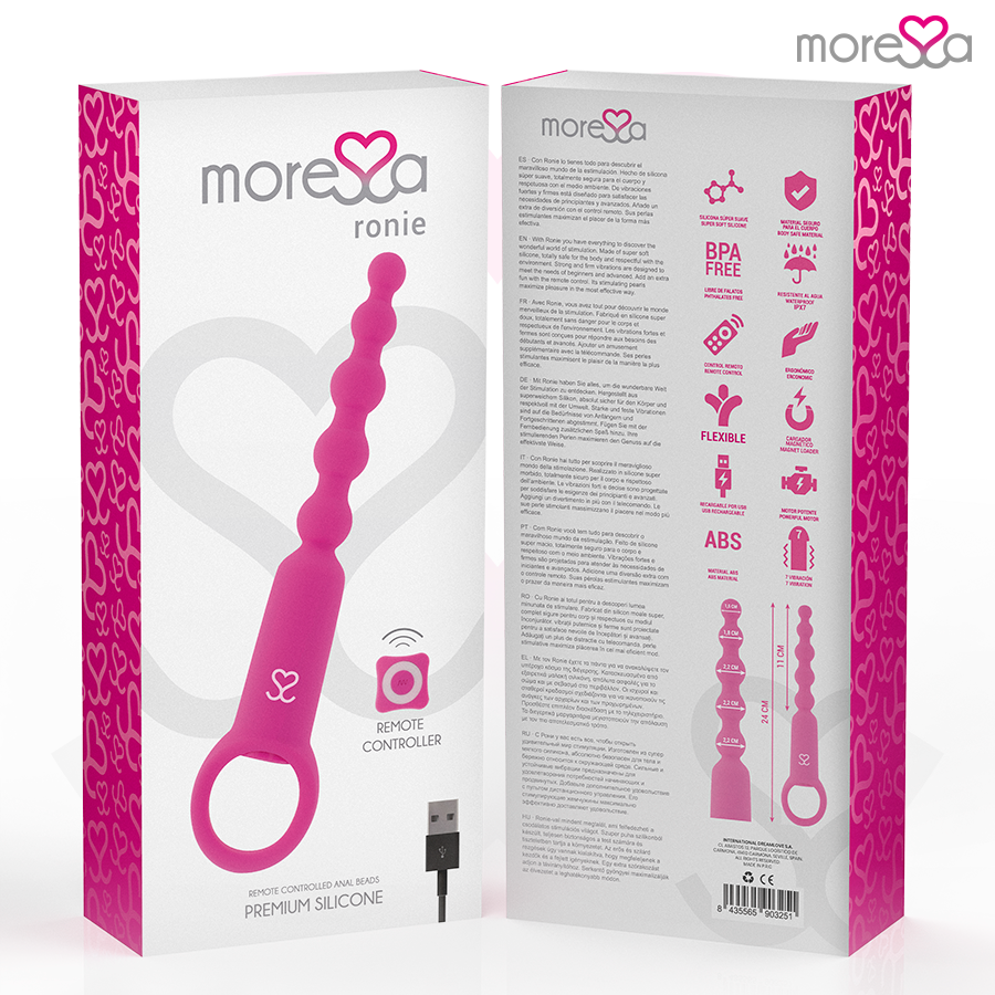 MORESSA - RONIE FJERNBETJENING ANAL FORNØJELSE PINK