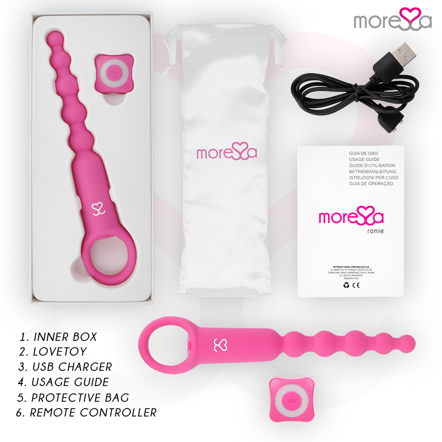 MORESSA - RONIE FJERNBETJENING ANAL FORNØJELSE PINK