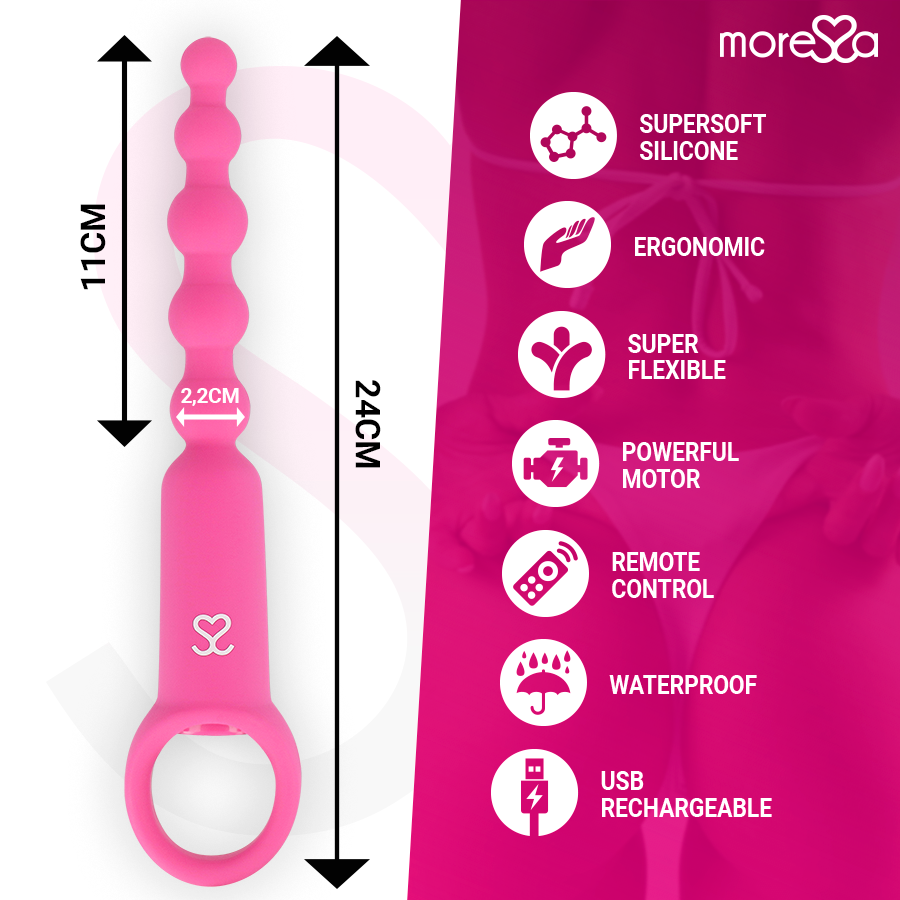 MORESSA - RONIE FJERNBETJENING ANAL FORNØJELSE PINK