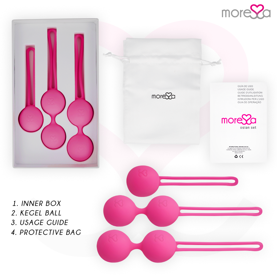 MORESSA - OSIAN SÆT PREMIUM SILIKONE PINK (Osian En - 51 g | Osian To - 101 g | Osian Tre 85 g)
