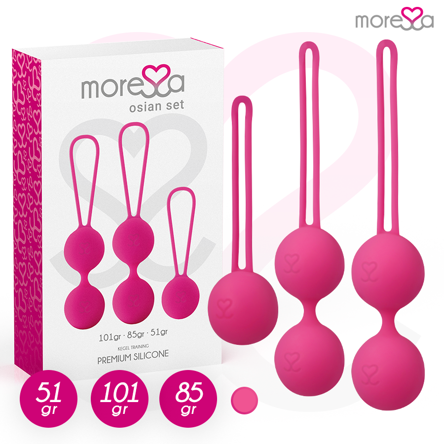 MORESSA - OSIAN SÆT PREMIUM SILIKONE PINK (Osian En - 51 g | Osian To - 101 g | Osian Tre 85 g)