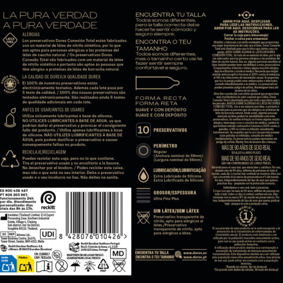 DUREX - TOTAL CONNECTION XL ULTRA FINE PLUS LATEXFRI 10 ENHEDER