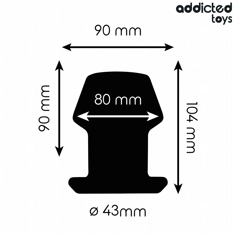 ADDICTED TOYS - EKSTREM HULE ANALPLUG SILIKONE STØRRELSE L 10,4 CM