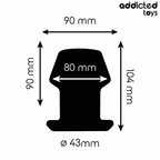 ADDICTED TOYS - EKSTREM HULE ANALPLUG SILIKONE STØRRELSE L 10,4 CM