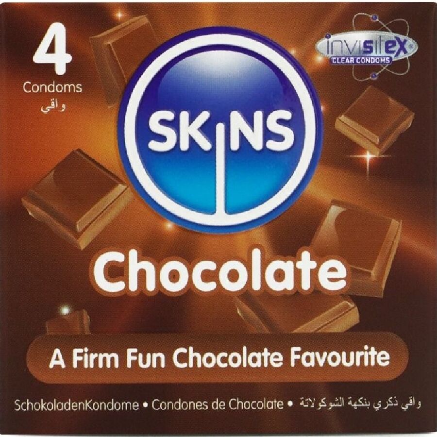 SKINS - CHOKOLADE PREMIUM KONDOMER PAKKE 4