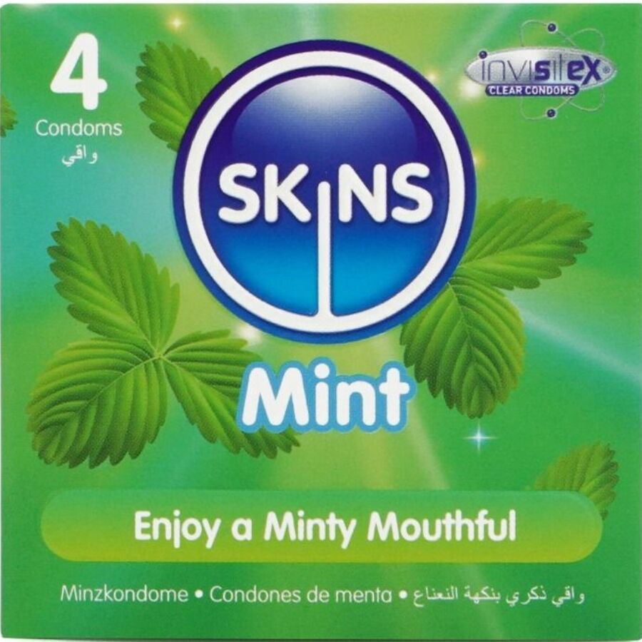 SKINS - MINT PREMIUM KONDOMER PAKKE 4