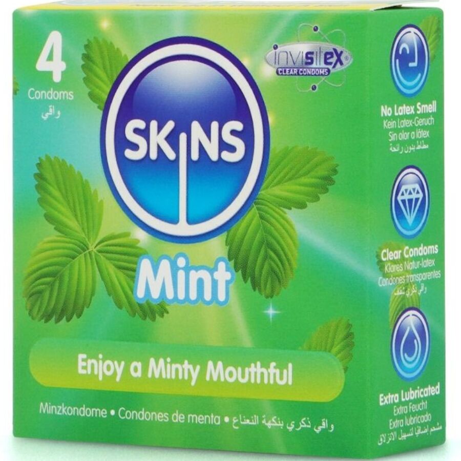 SKINS - MINT PREMIUM KONDOMER PAKKE 4