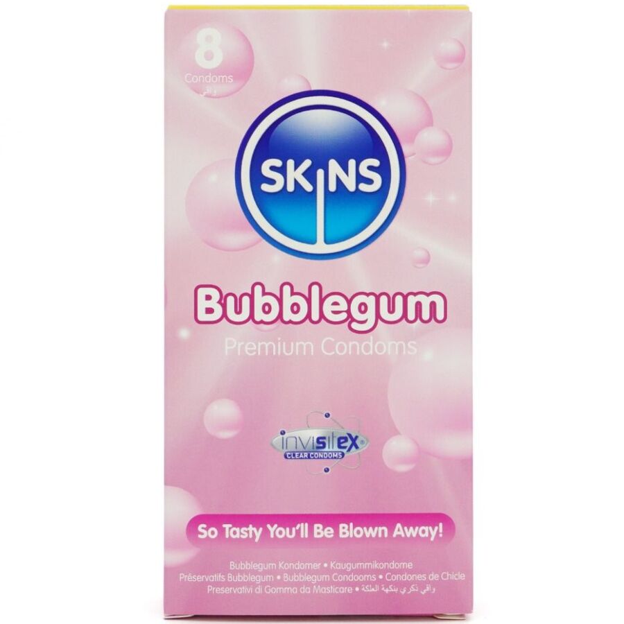 SKINS - BUBBLEGUM PREMIUM KONDOMSPAKKE 8