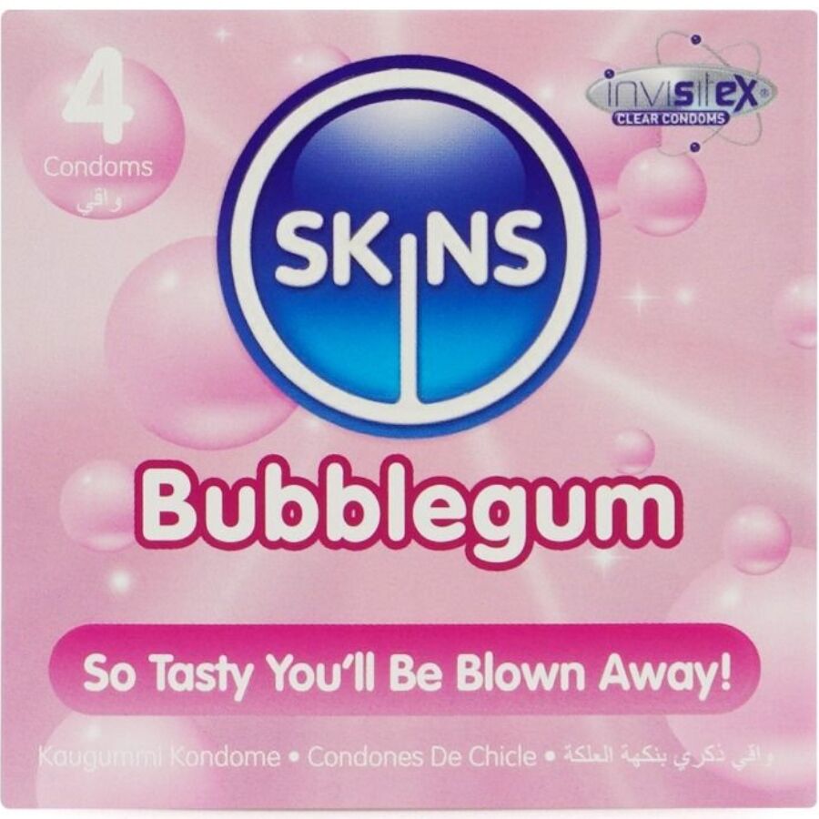 SKINS - BUBBLEGUM PREMIUM KONDOMER PAKKE 4