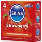 SKINS - JORDBÆR PREMIUM KONDOMER PAKKE 4