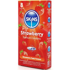 SKINS - JORDBÆR PREMIUM KONDOMER PAKKE 8