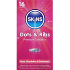 SKINS - DOTS & RIBS PREMIUM KONDOMER PAKKE 16