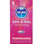 SKINS - DOTS & RIBS PREMIUM KONDOMER PAKKE 8