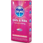 SKINS - DOTS & RIBS PREMIUM KONDOMER PAKKE 8