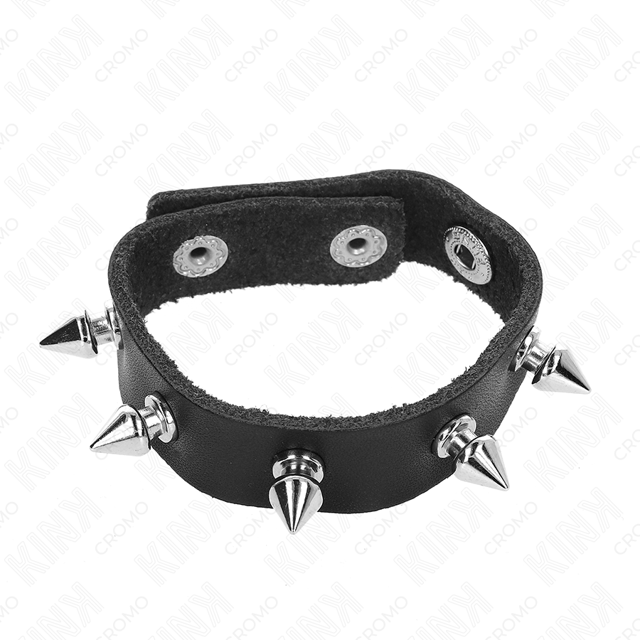 KINK - LÆDERPENISRING MED PIGGE 21,5 X 1,6 CM
