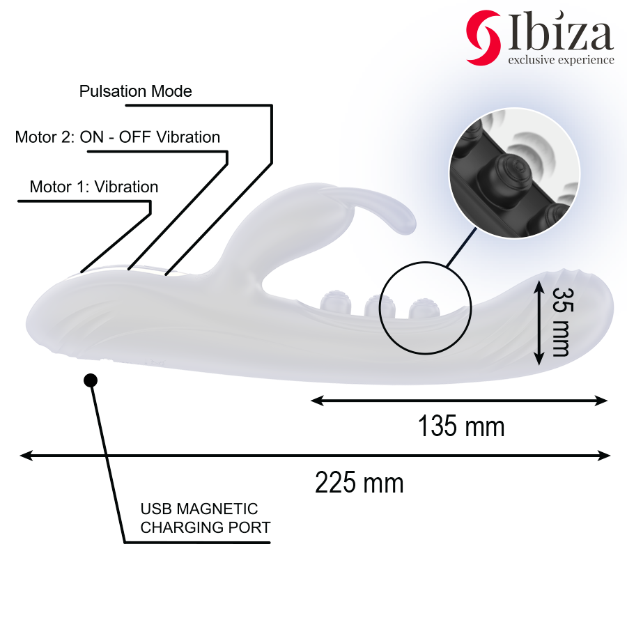 IBIZA - VIBRERENDE KANIN MED PULSATION