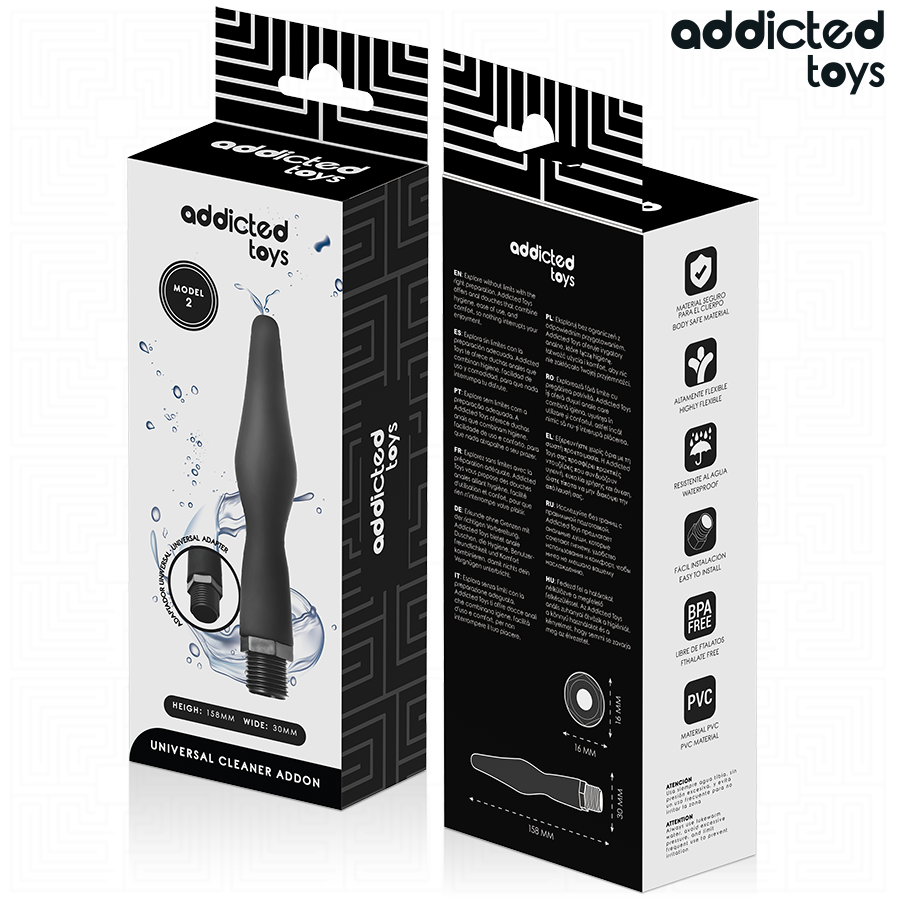 Addicted Toys - Analrenser med universaladapter model 2