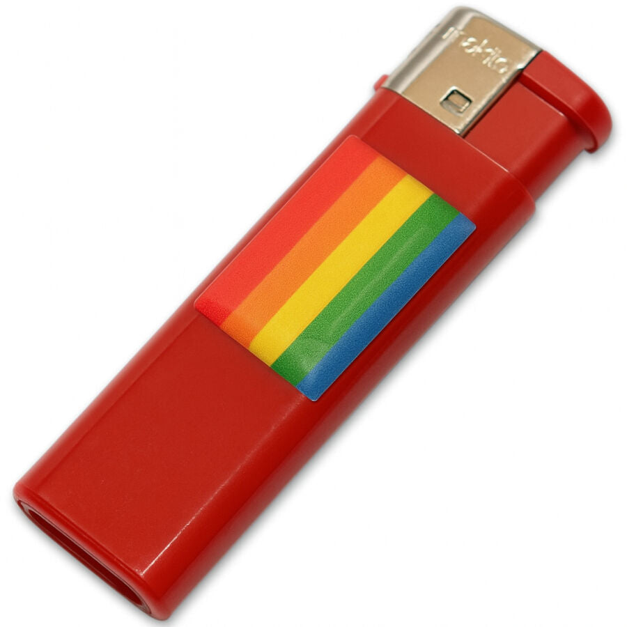 PRIDE - LYSERE RØD MED LGBT-FLAG