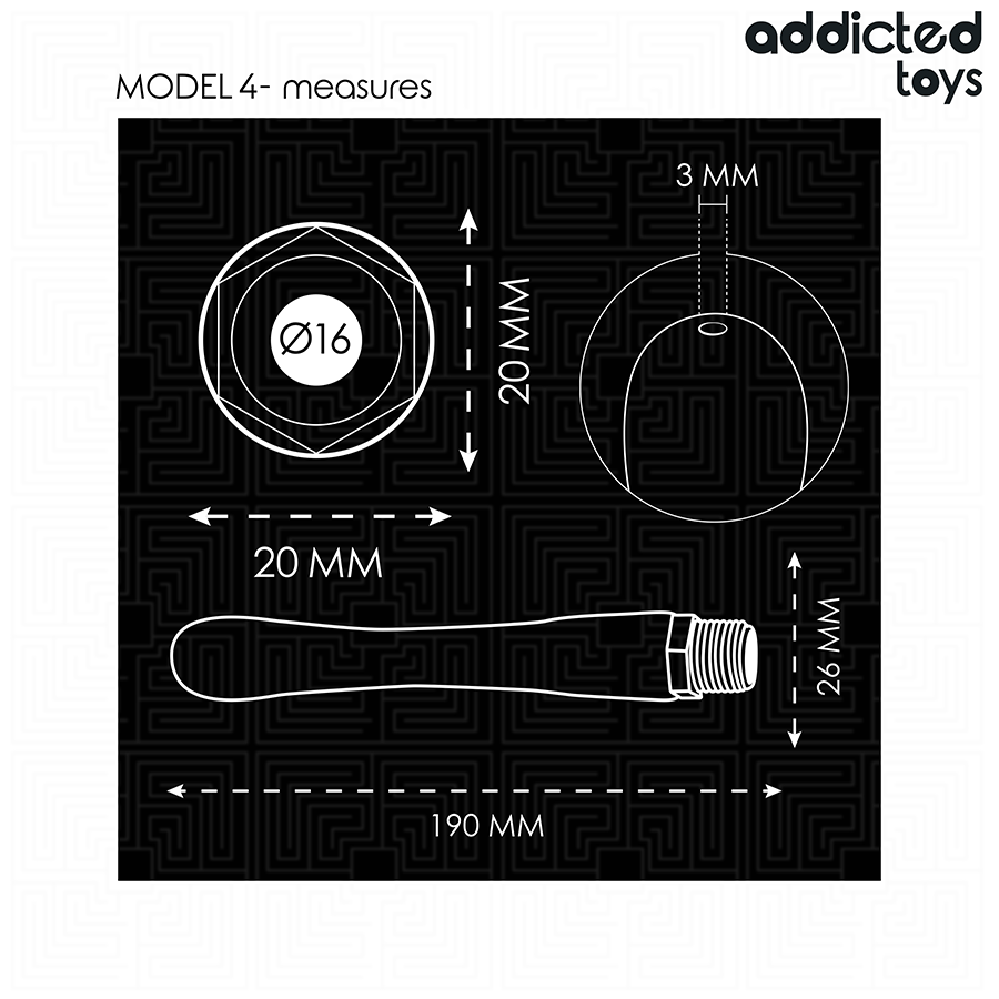 Addicted Toys - Analrenser med universaladapter model 4