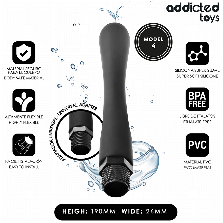 Addicted Toys - Analrenser med universaladapter model 4