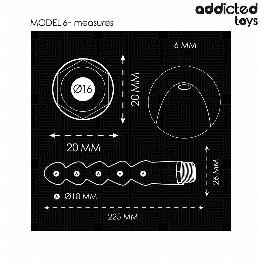 Addicted Toys - Analrenser med universaladapter model 6