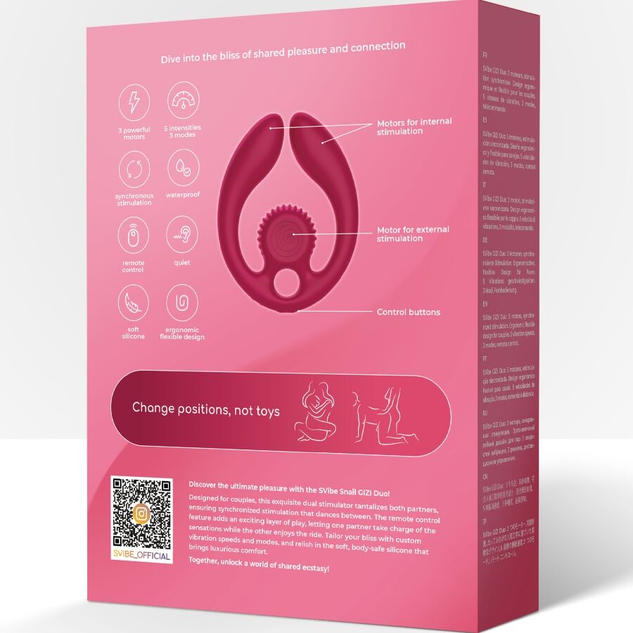 SNAIL VIBE - GIZI DUO COUPLES STIMULATOR REMOTE CONTROL BURGUNDY