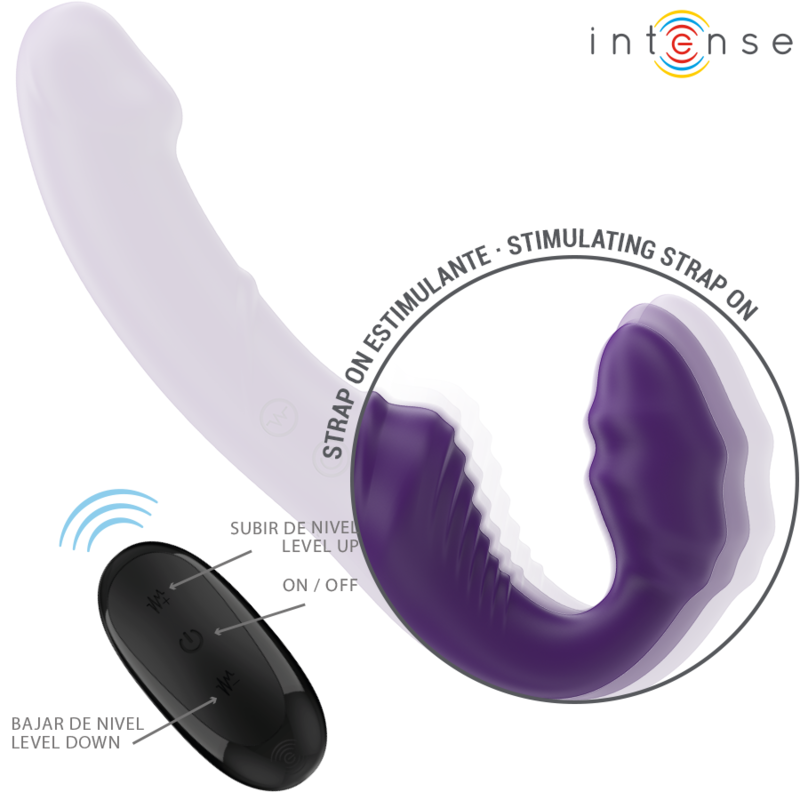 INTENSE - JILL DOBBELTVIBRATOR 20 CM LILLA FJERNBETJENING