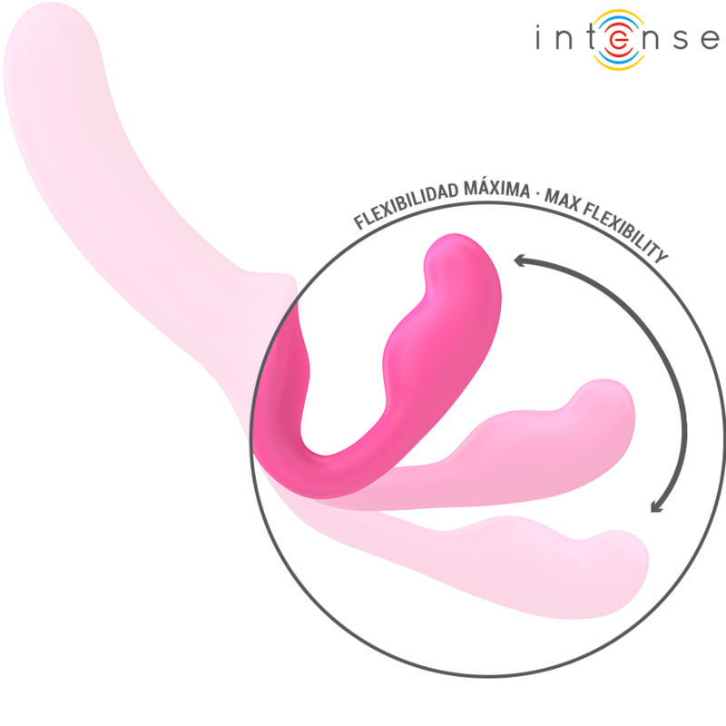 INTENSE - AMY DOBBELTVIBRATOR 20 CM LYSERØD FJERNBETJENING