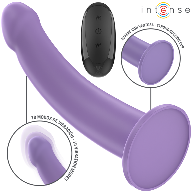 INTENSE - EDDIE VIBRATOR 17,5 CM 10 VIBRATIONER LILLA FJERNBETJENING
