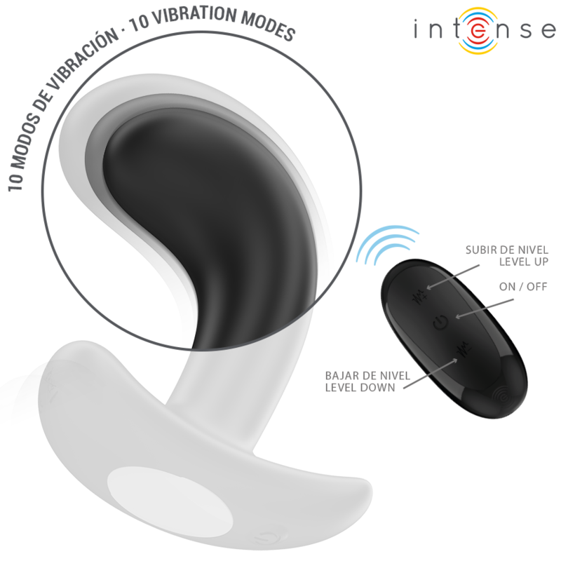 INTENSE - CHANDLER ANALPLUG 10 VIBRATIONER SORT FJERNBETJENING