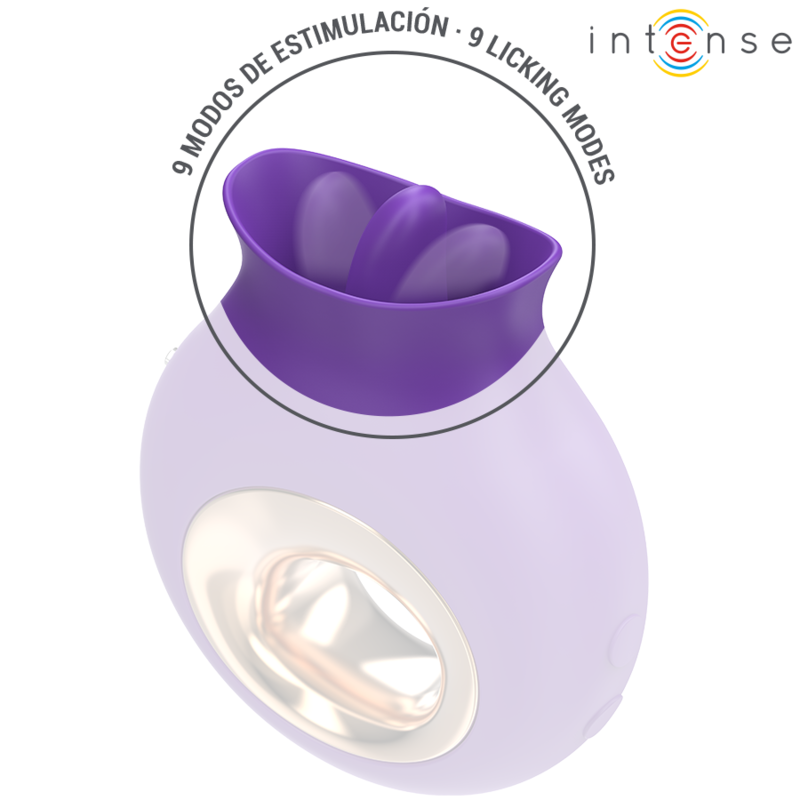 INTENS - TULI KLITORISSTIMULATOR 9 VIBRATIONER & 9 OSCILLATIONER LILLA