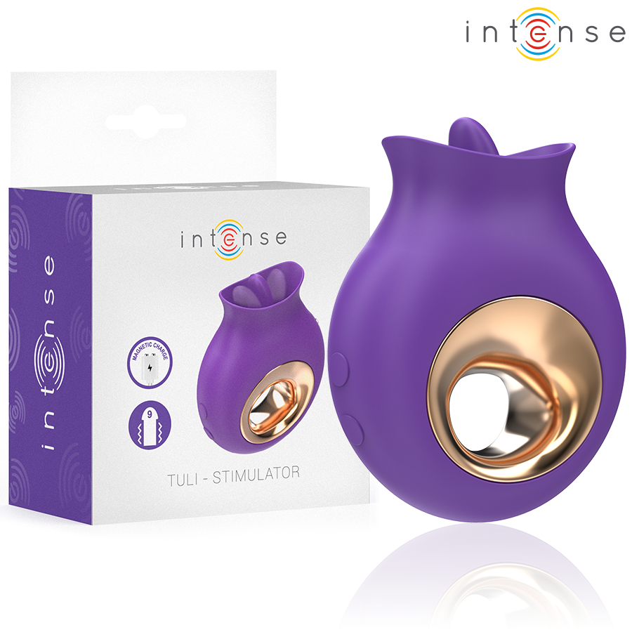 INTENS - TULI KLITORISSTIMULATOR 9 VIBRATIONER & 9 OSCILLATIONER LILLA