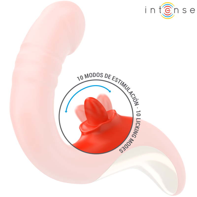 INTENS - PAULINA VIBRATOR OG STIMULATOR I U-FORM RØD