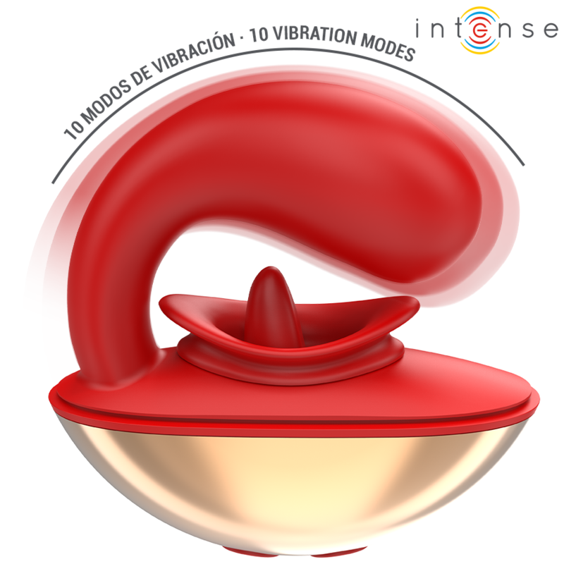 INTENSE - MARIAH VIBRATOR & STIMULATOR I U-FORM 10 VIBRATIONER RØD
