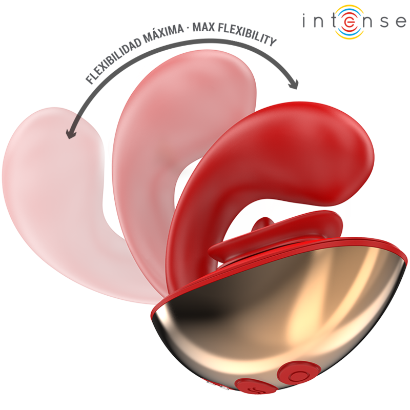 INTENSE - MARIAH VIBRATOR & STIMULATOR I U-FORM 10 VIBRATIONER RØD